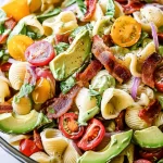 Delicious BLT Pasta Salad with Avocado Ranch