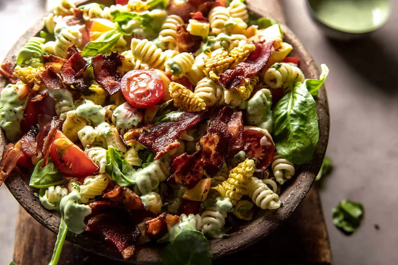 Delicious BLT Pasta Salad Ready to Serve