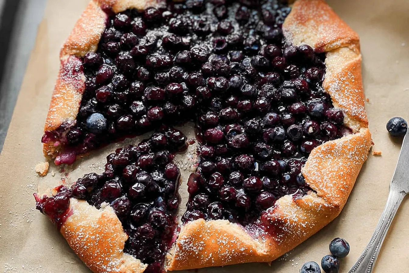 Blueberry Galette: A Delicious Dessert You’ll Love 1 Homemade Blueberry Galette Freshly Baked