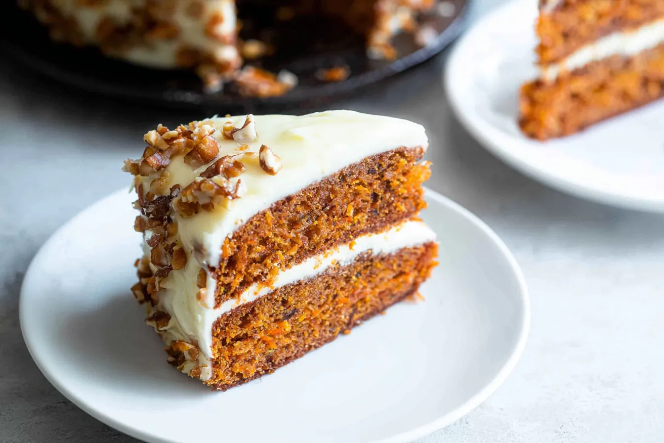 Delicious Homemade Carrot Cake Slices