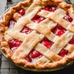 Homemade Cherry Pie Fresh from the Oven