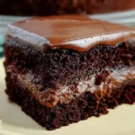 Delicious Chocolate Cake Slice with Creamy Frosting