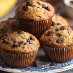 Decadent Chocolate Chip Banana Muffins Freshly Baked