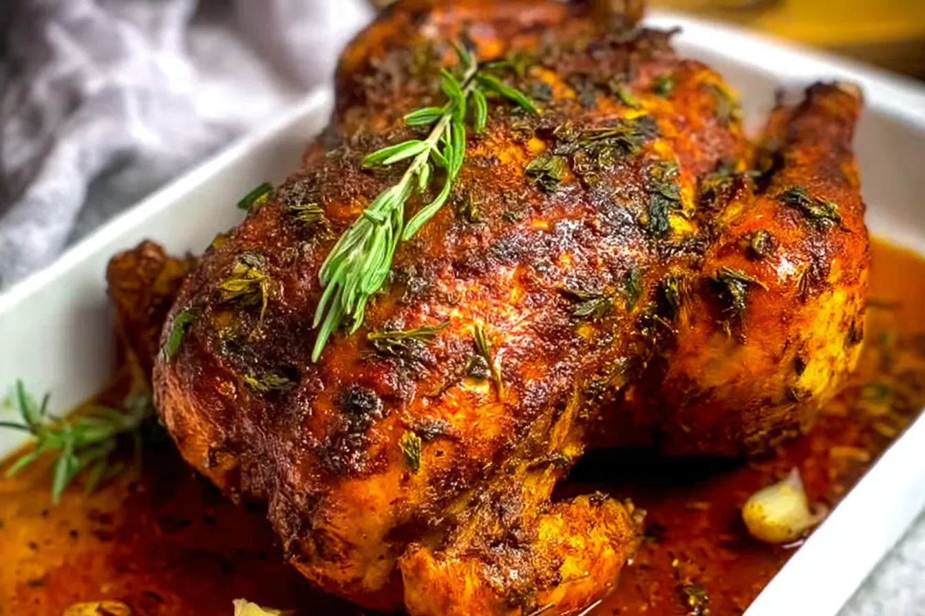 Classic Roast Chicken with Herbs and Garlic