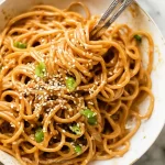 Delicious Cold Sesame Noodles in a Bowl