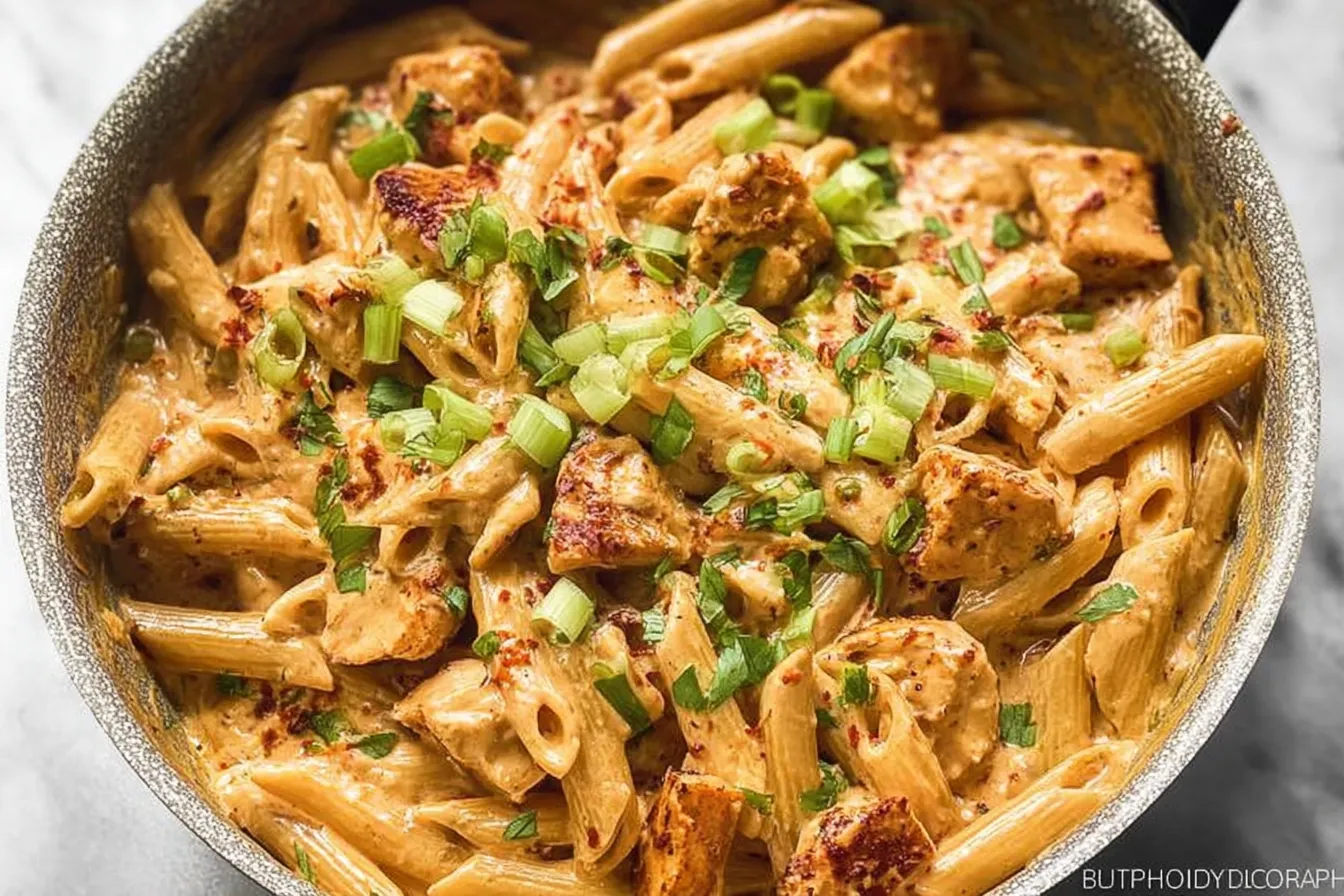 Delicious Creamy Cajun Pasta Ready to Serve