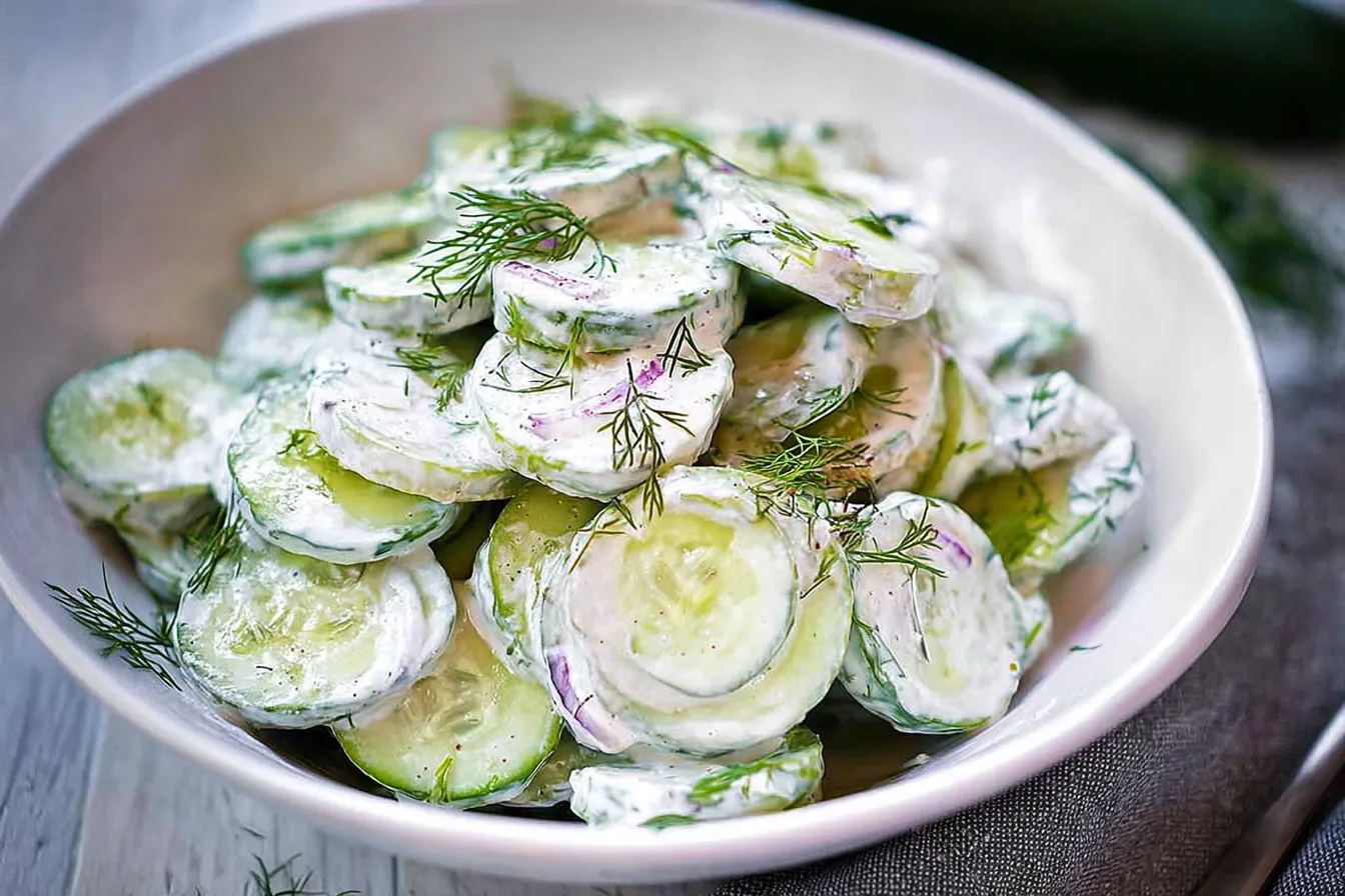 Creamy Cucumber Dill Salad with Greek Yogurt