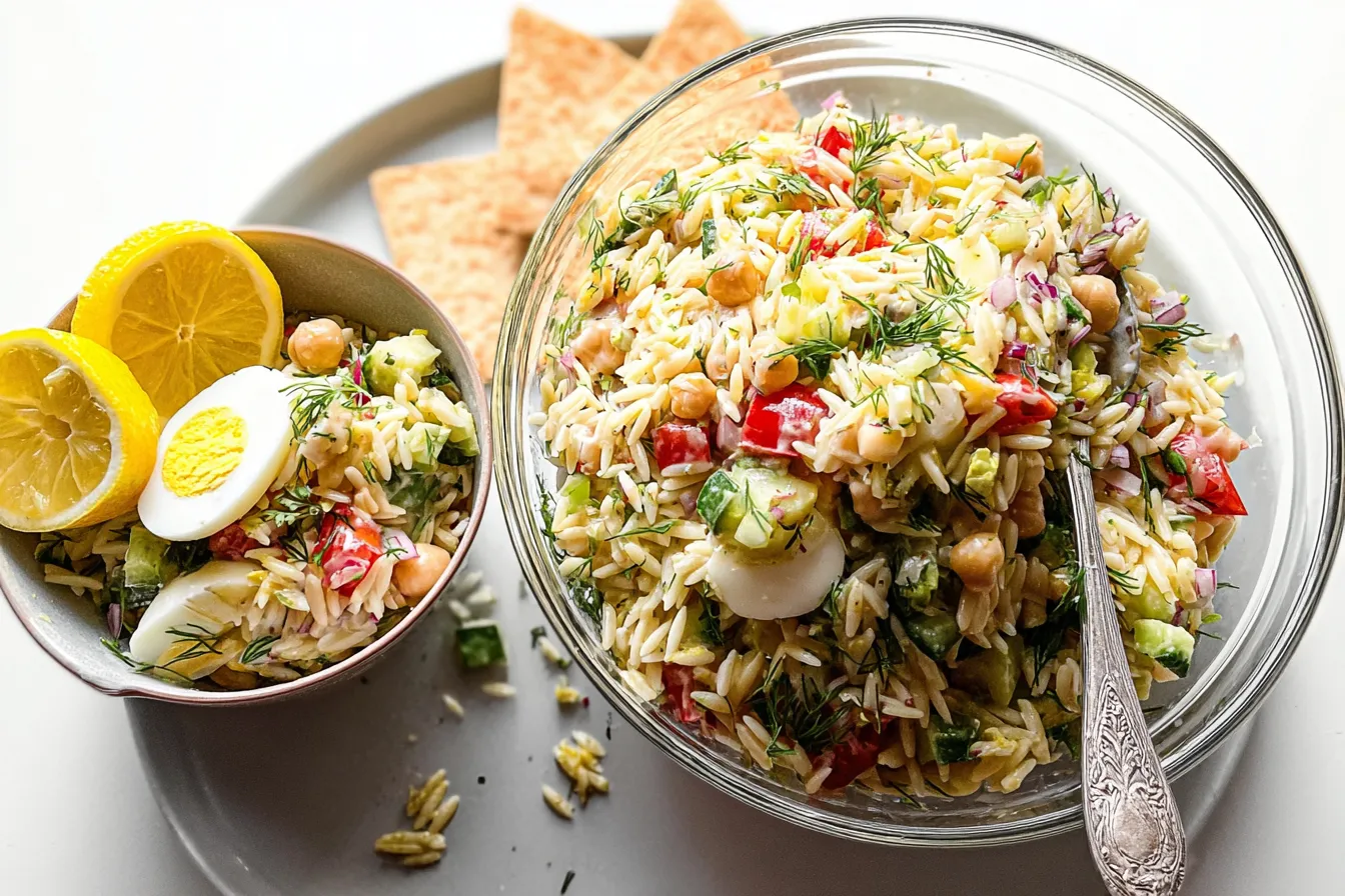 Creamy Lemon Orzo Salad