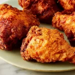 Crispy Fried Chicken on a Plate
