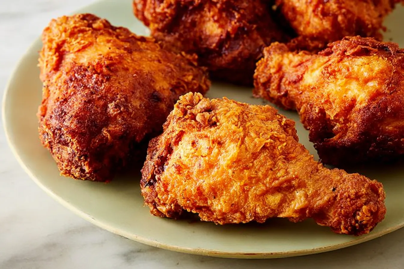 Crispy Fried Chicken on a Plate