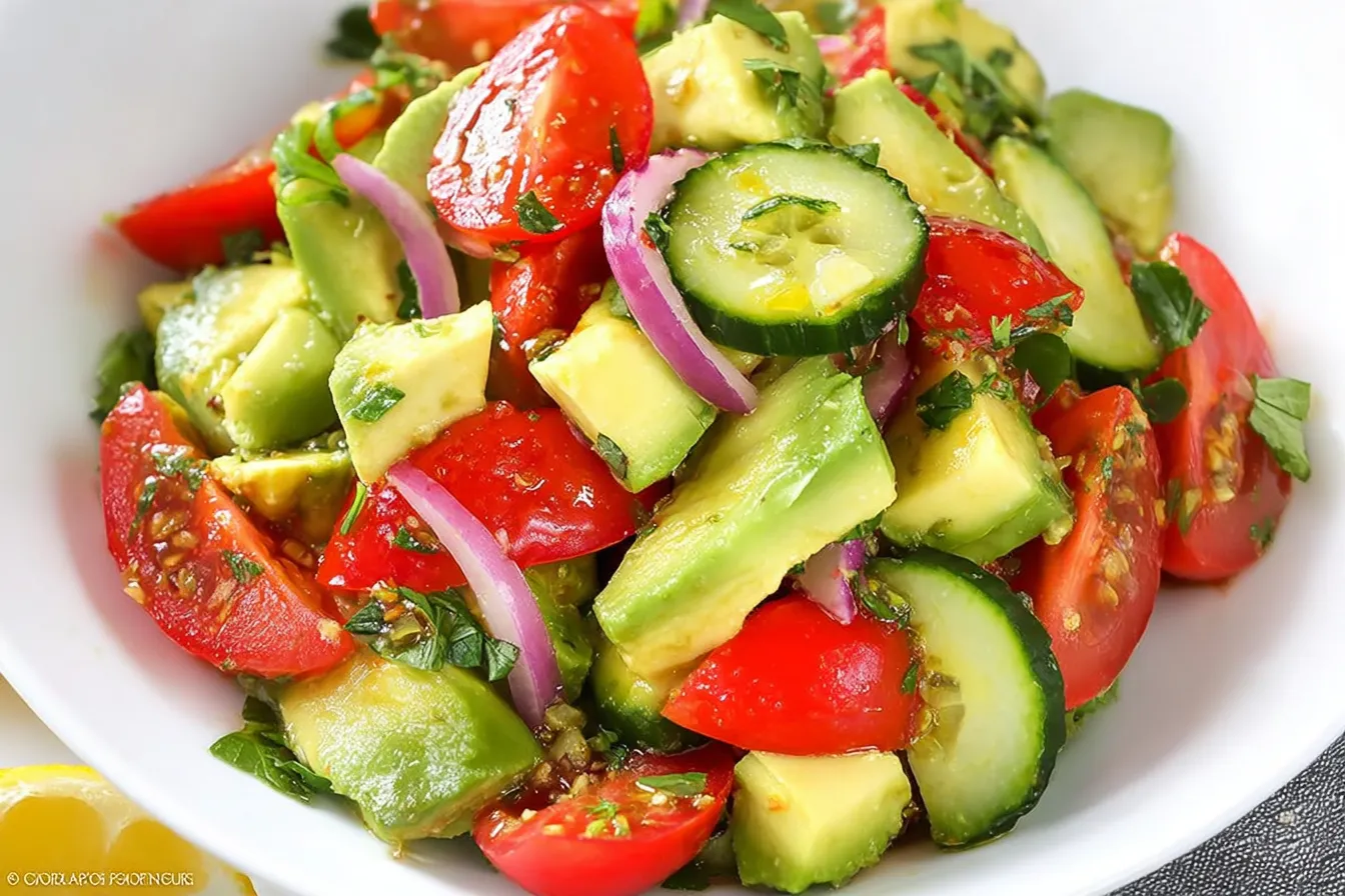 Cucumber Avocado Tomato Salad