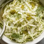 Delicious Dill Pickle Coleslaw in a Bowl