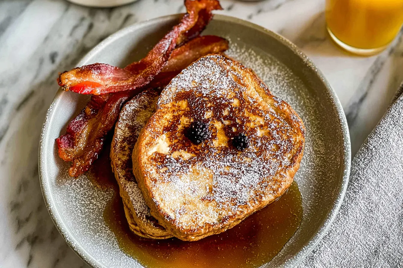 French Toast Delight: The Perfect Breakfast Treat! 1 Perfectly Golden French Toast on a Plate