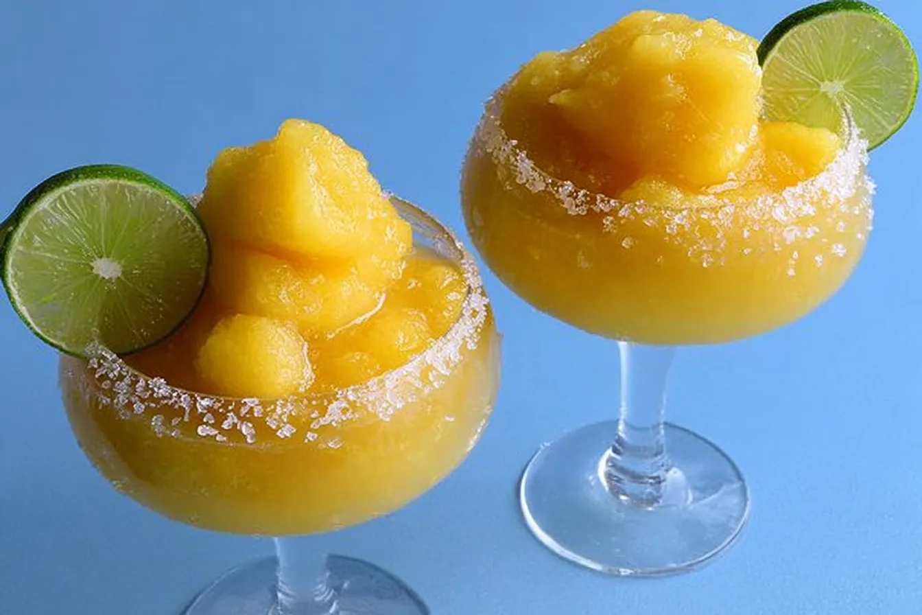 Frozen Mango Margarita Slushie: A Refreshing Delight! 1 Frozen Mango Margarita Slushie in a Refreshing Glass