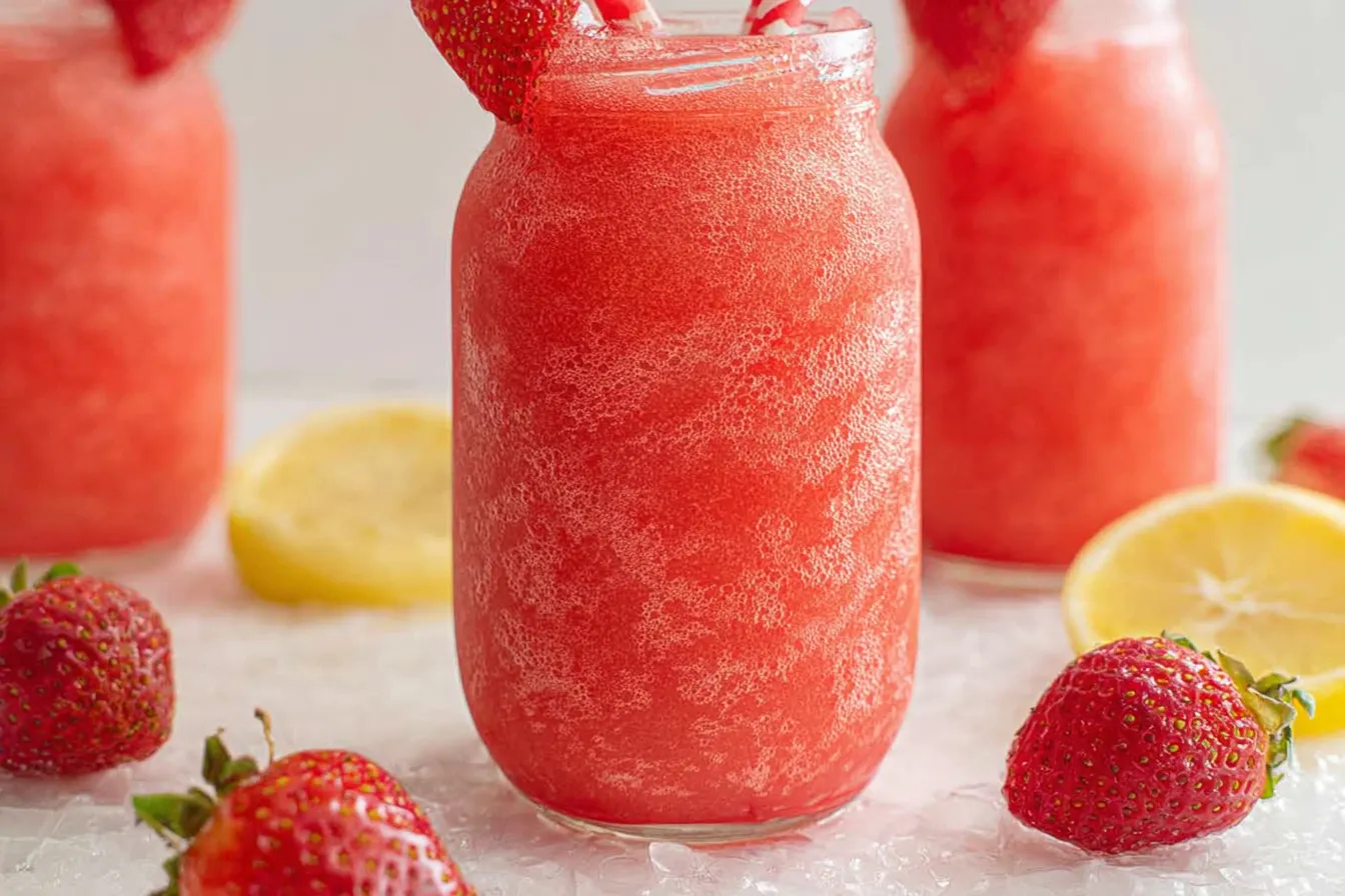 Frozen Strawberry Lemonade: A Refreshing Summer Delight Frozen Strawberry Lemonade - Colorful and Refreshing