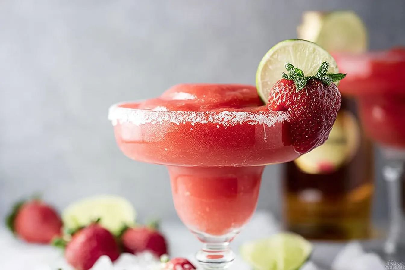 Frozen Strawberry Margarita Slushie