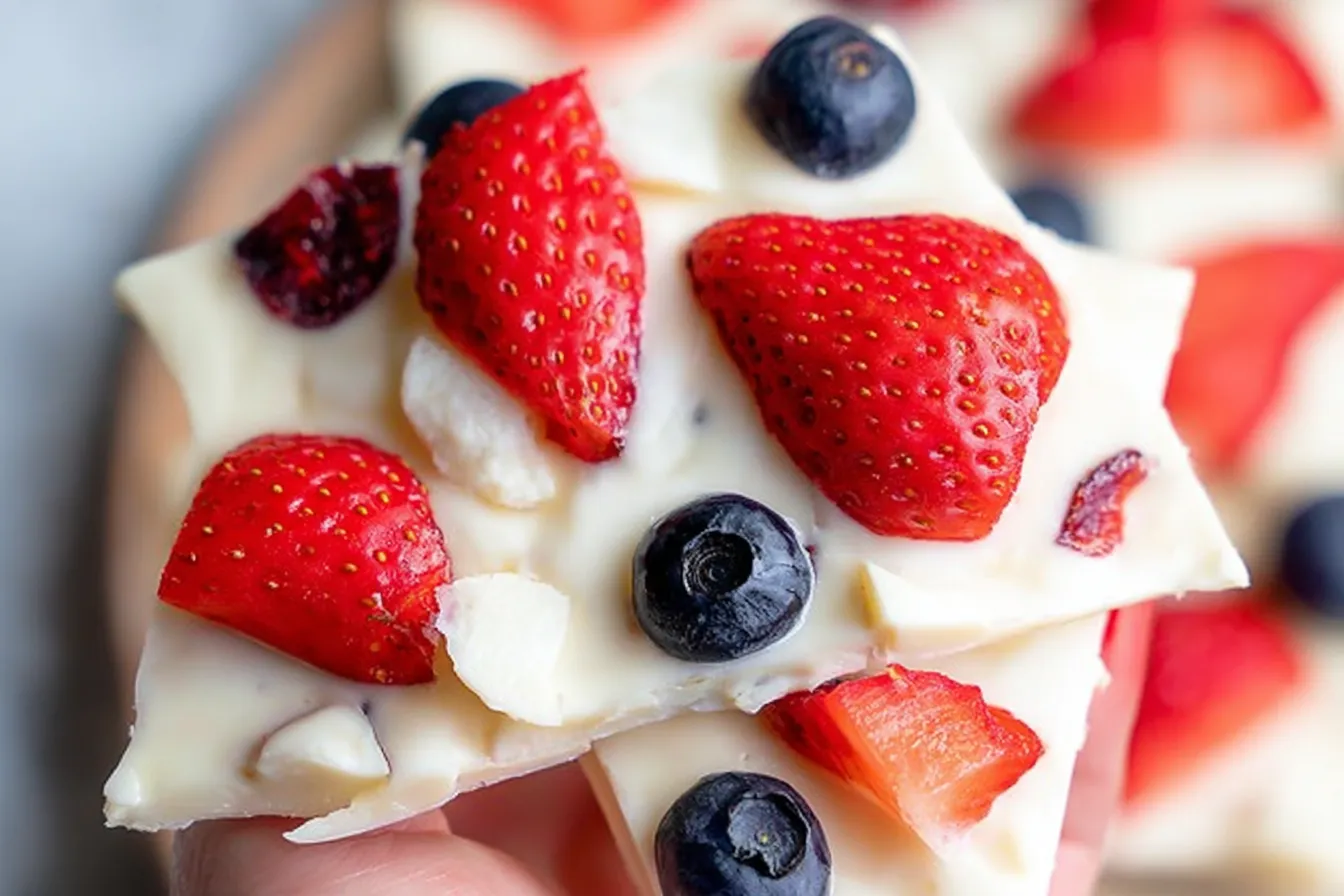 Frozen Yogurt Bark with Berries: A Delightful Treat! 1 Delicious Frozen Yogurt Bark with Berries