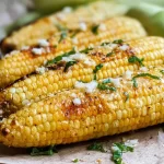 Garlic Butter Grilled Corn on the Cob: The Perfect Summer Treat 3 Garlic Butter Grilled Corn on the Cob Close-Up Shot