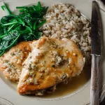 Garlic Butter Roast Chicken with White Wine Pan Sauce