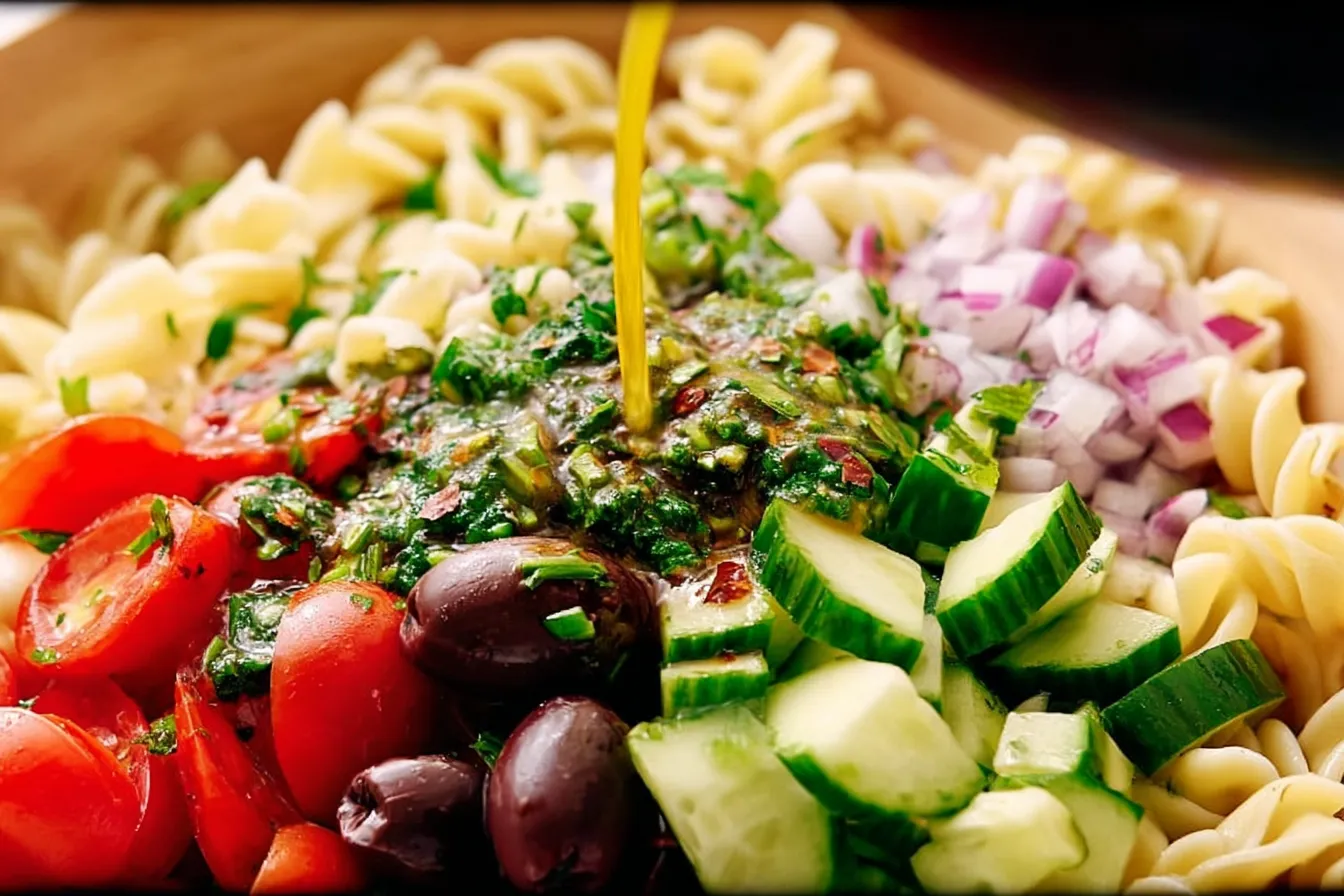 Greek Pasta Salad: A Refreshing Delight for Every Occasion 1 Colorful Greek Pasta Salad with Fresh Vegetables and Feta