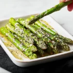 Grilled Asparagus with Lemon Butter Freshly Served