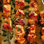 Grilled Chicken Skewers on the BBQ