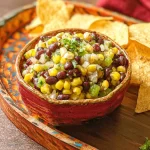 Grilled Corn and Black Bean Salsa Served in a Bowl
