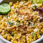 Grilled Corn Salad with Cotija Cheese Close-Up