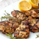 Grilled Lemon Herb Chicken Thighs Deliciously Plated