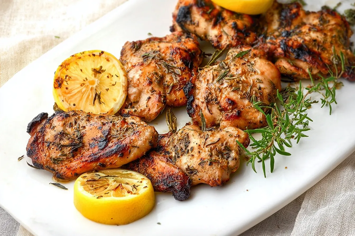 Grilled Lemon Herb Chicken Thighs