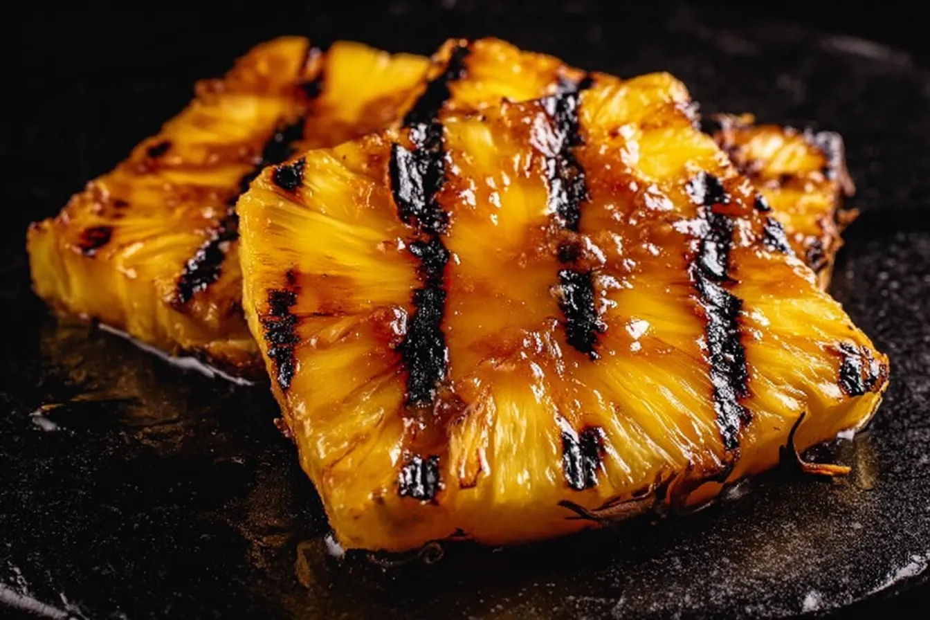 Grilled Pineapple with Brown Sugar Glaze on the Grill