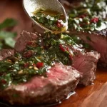 Grilled Steak with Chimichurri Sauce: A Flavor Explosion 3 Juicy Grilled Steak with Vibrant Chimichurri Sauce