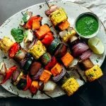 Sizzling Grilled Veggie Skewers with Chimichurri