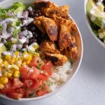 Colorful High-Protein Chicken Burrito Bowl Ready to Enjoy