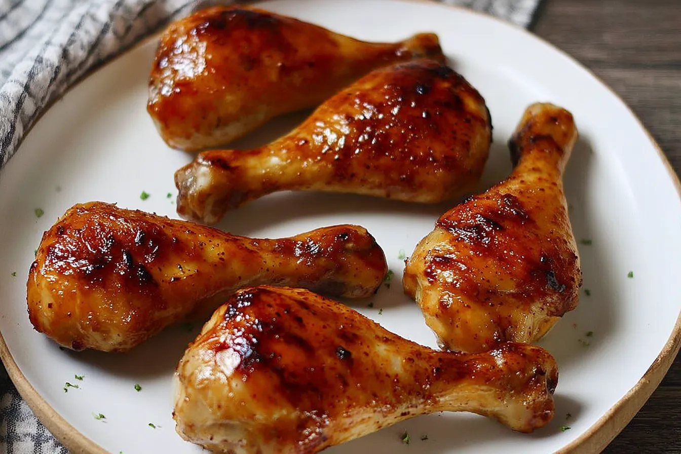Honey Garlic Grilled Chicken Drumsticks on the Grill