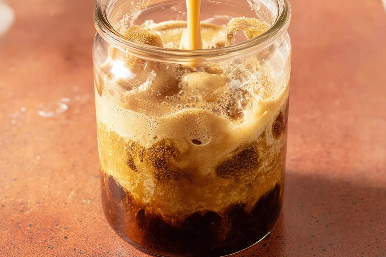 Iced Brown Sugar Shaken Espresso in a Glass