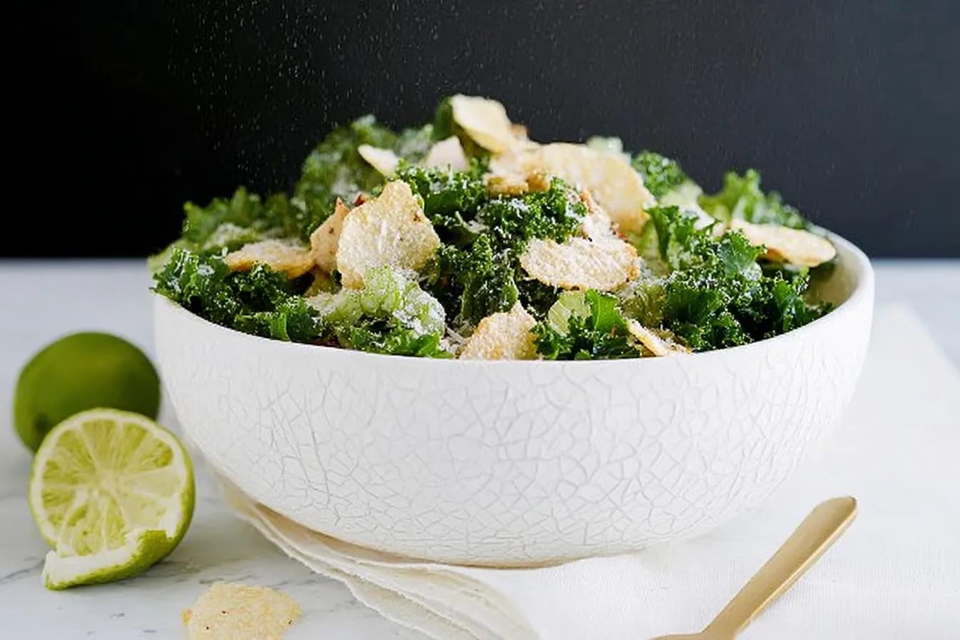 Kale Caesar Salad with Parmesan Crisps – Fresh and Flavorful