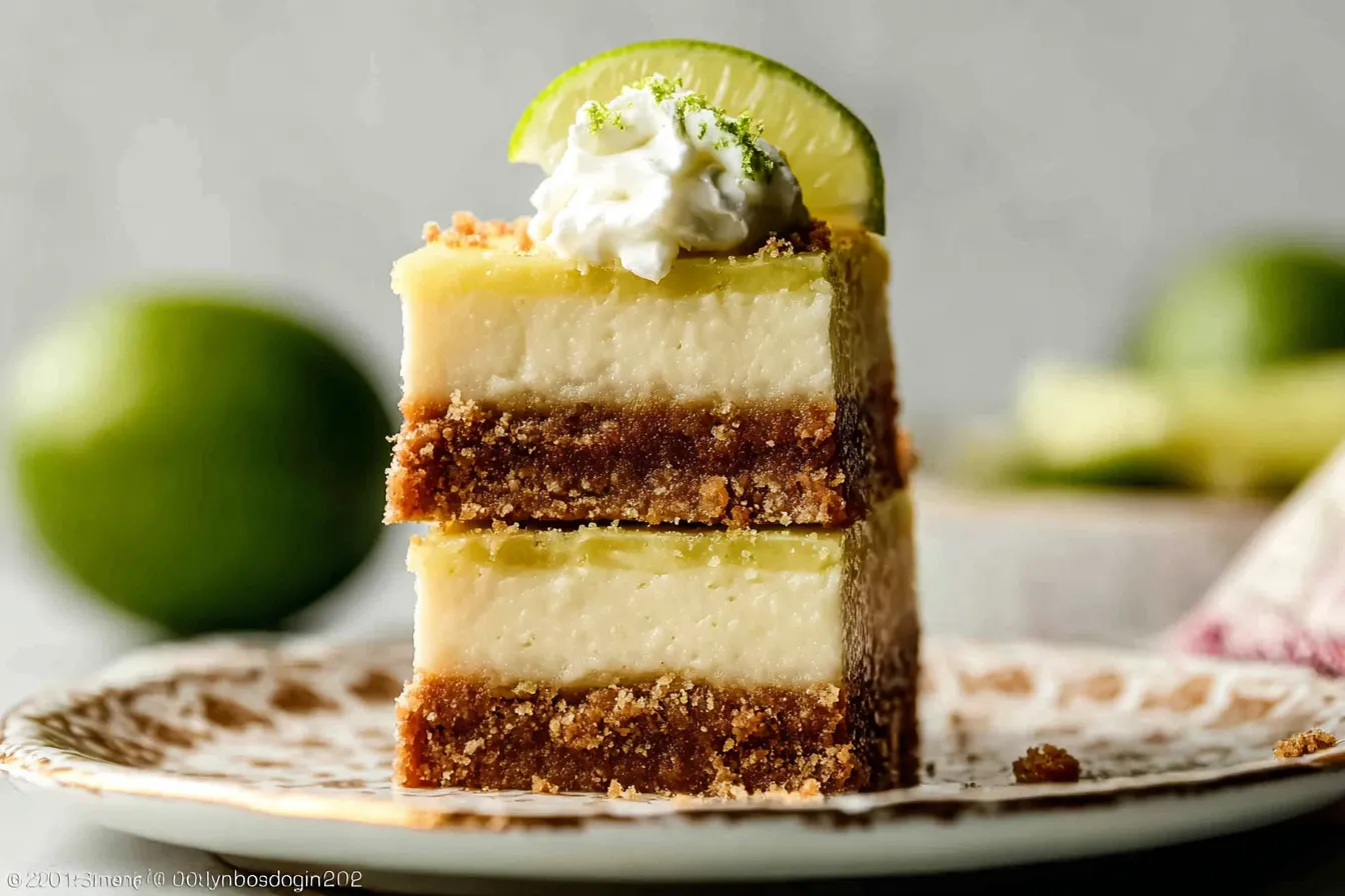 Key Lime Pie Bars Ready to Serve
