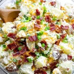 Loaded Baked Potato Salad in a Bowl