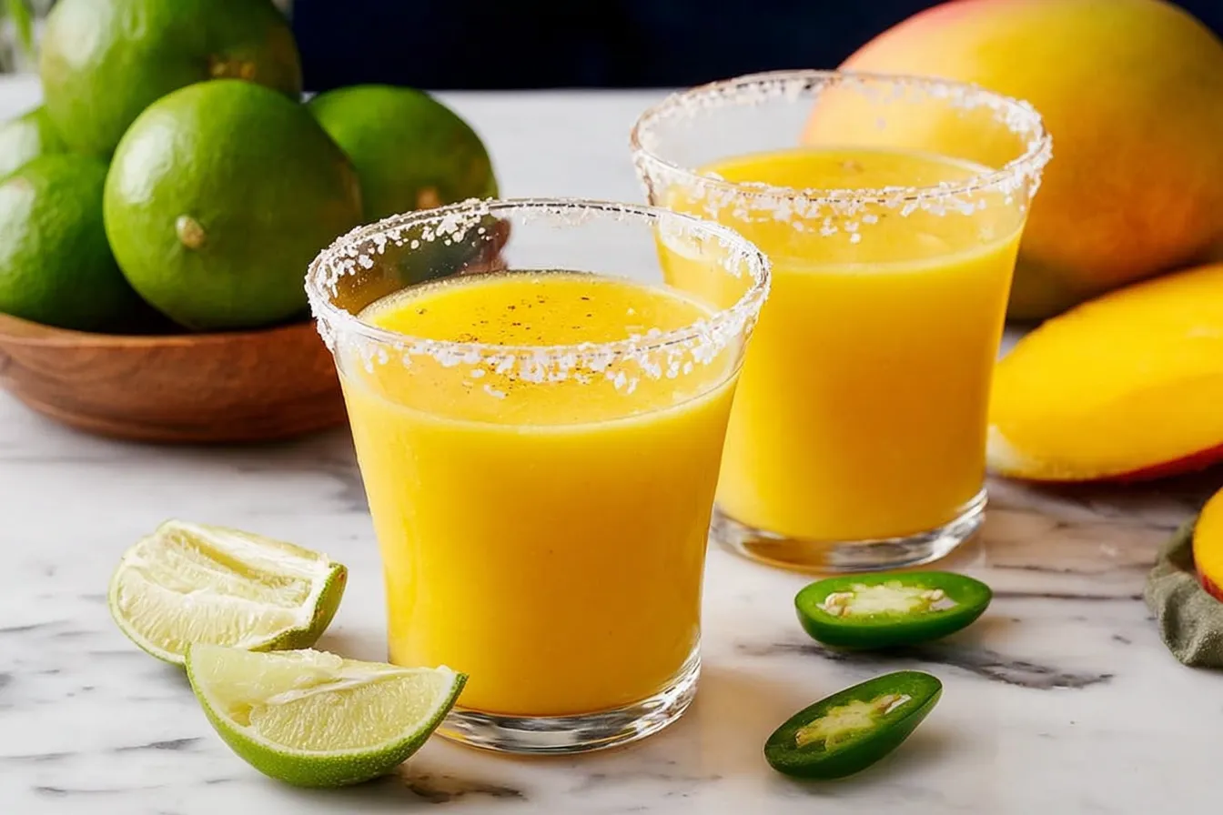 Delicious Mango Margarita in a Glass
