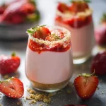 No-Bake Strawberry Cheesecake Jars Ready to Serve