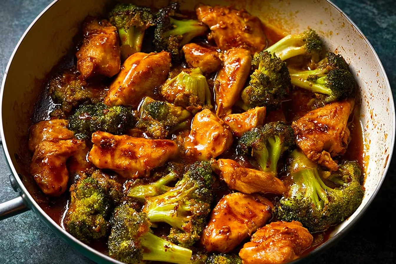 One-Pan Harissa Chicken and Broccoli - Colorful and Flavorful