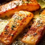 One-Pan Lemon Garlic Butter Salmon Dish Presentation