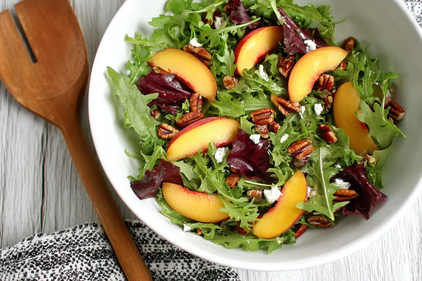 Peach and Pecan Summer Salad - A Vibrant Bowl of Flavor