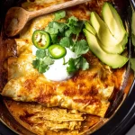 Slow Cooker Creamy Chicken Enchiladas (Enchiladas Suizas) Delight 3 Slow Cooker Creamy Chicken Enchiladas (Enchiladas Suizas) on Plate