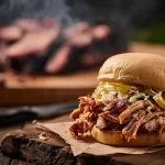 Delicious Smoked Pulled Pork Sandwiches on a Plate