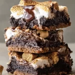 Decadent S'mores Brownies Freshly Baked