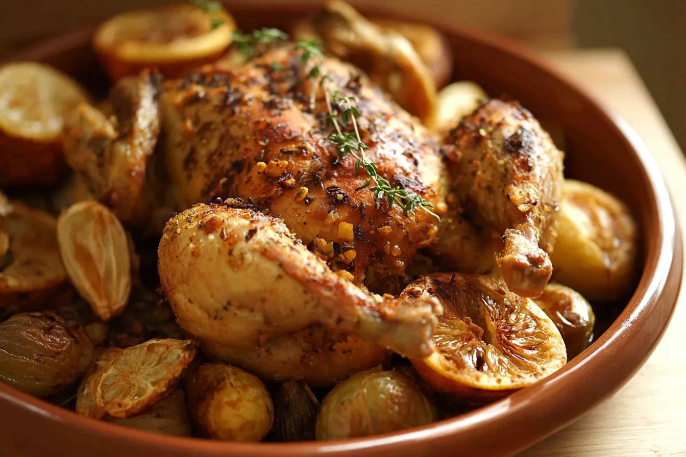 Spatchcock Roast Chicken with Lemon and Thyme