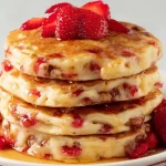 Irresistible Strawberry Pancakes Stack