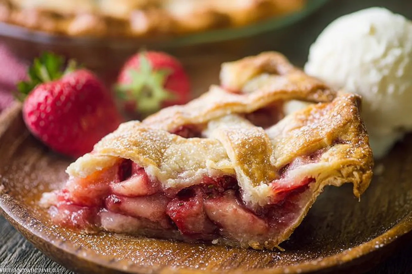 Strawberry Rhubarb Pie: A Delightful Summer Treat Freshly Baked Strawberry Rhubarb Pie